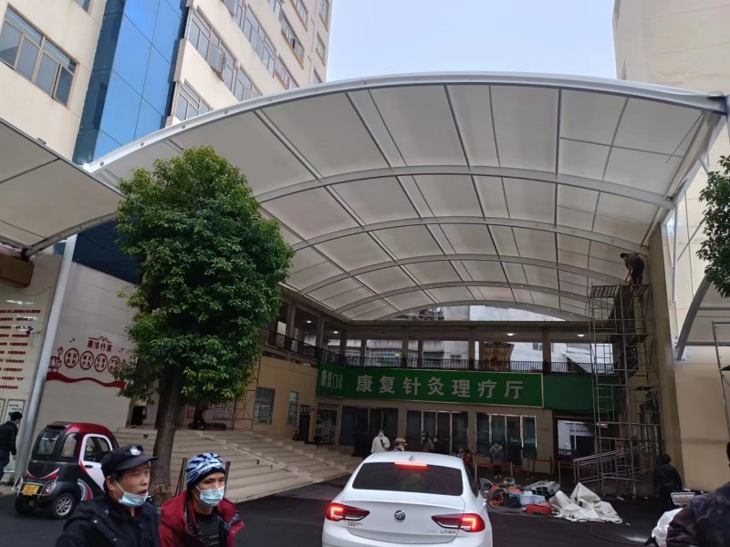 江苏省推拉雨棚定制厂家，仓库通道、卸货区移动伸缩棚搭建-2